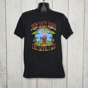 Them Dirty Roses Band T Shirt Psychedelic Devil Graphic Black Tee, sz Large